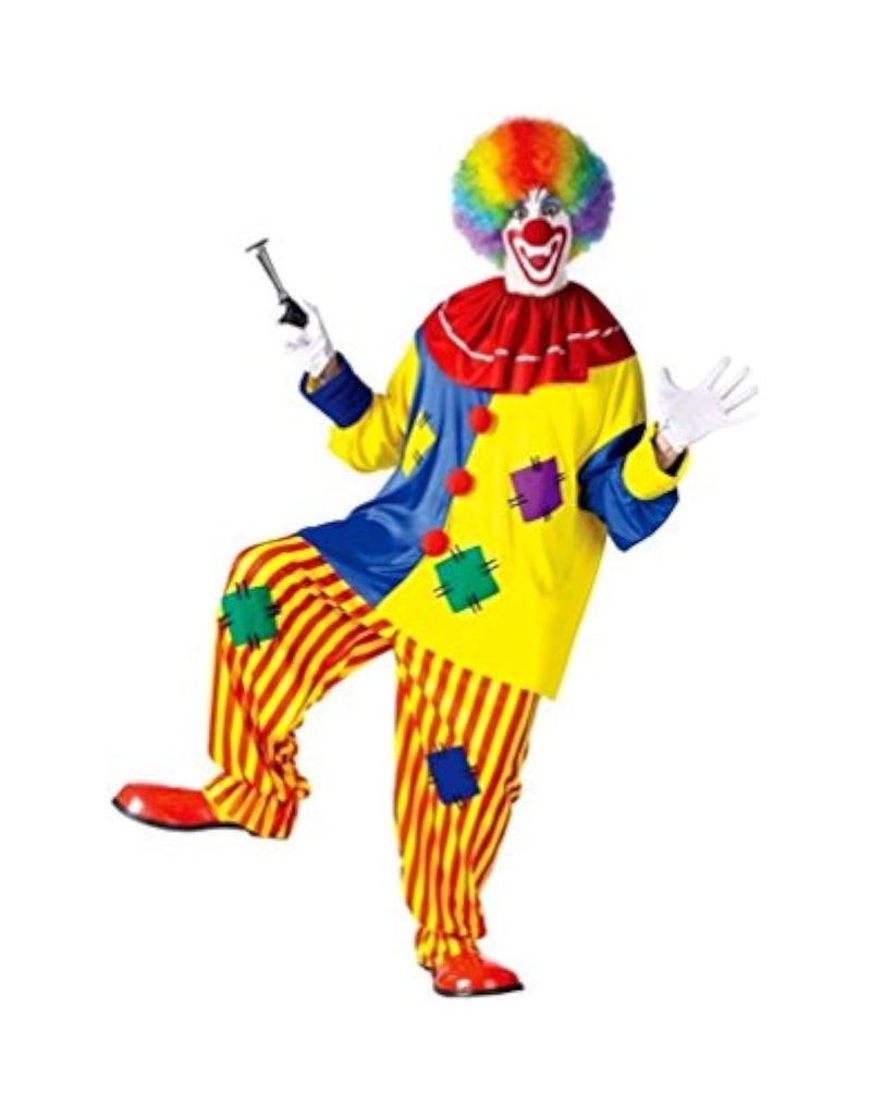 Fun World Mens Big Top Clown Costume Multicolored