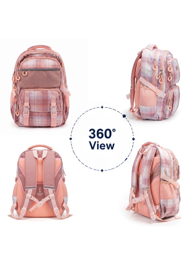 Cocobee Backpack, Adjustable Shoulder Strap, Zipper Closure, Side Bottle Pocket 5 Years+, Pink - 15 Inches - Image 4