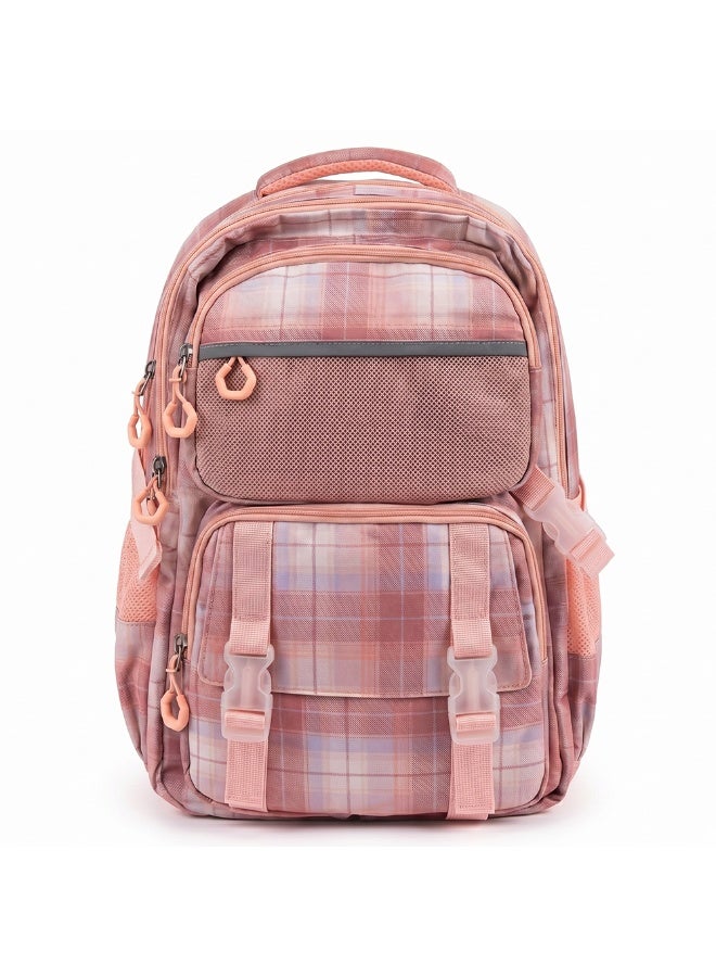 Cocobee Backpack, Adjustable Shoulder Strap, Zipper Closure, Side Bottle Pocket 5 Years+, Pink - 15 Inches - Image 1