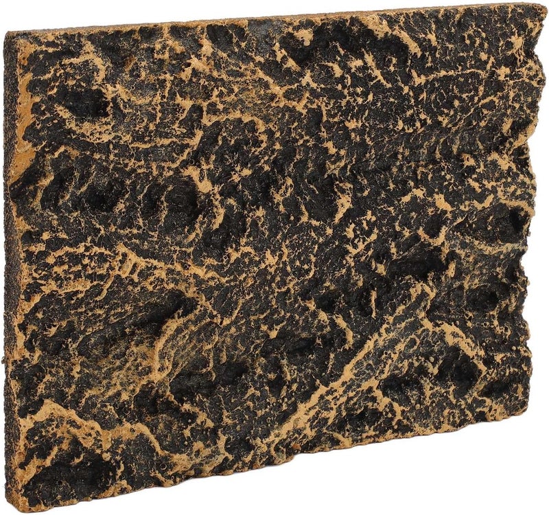 Rock Terrarium Background, Reptile Tank Background Board with High Simulation Stone Texture, PU Habitat Climbing Board Decoration for Aquarium and Vivarium (17.5 * 13cm) - Image 2