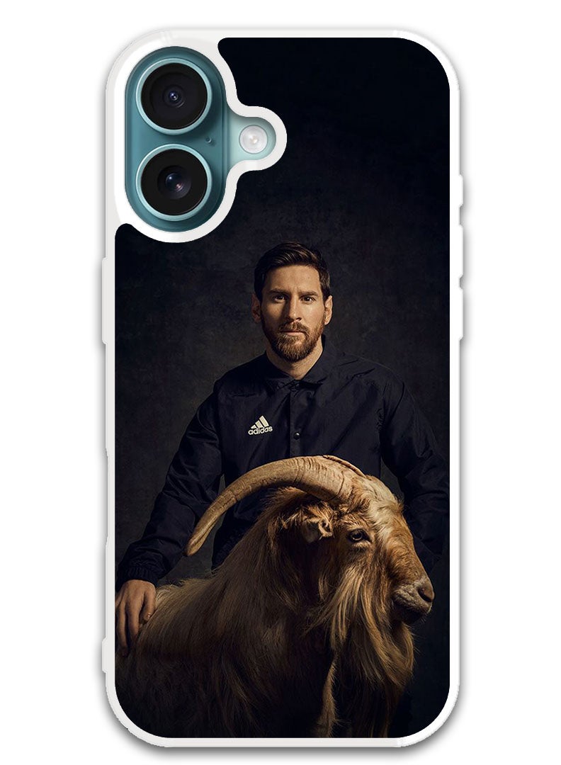 Theodor Protective Case Cover For APPLE IPHONE 16 Messi Goat (White Bumper) - Image 1
