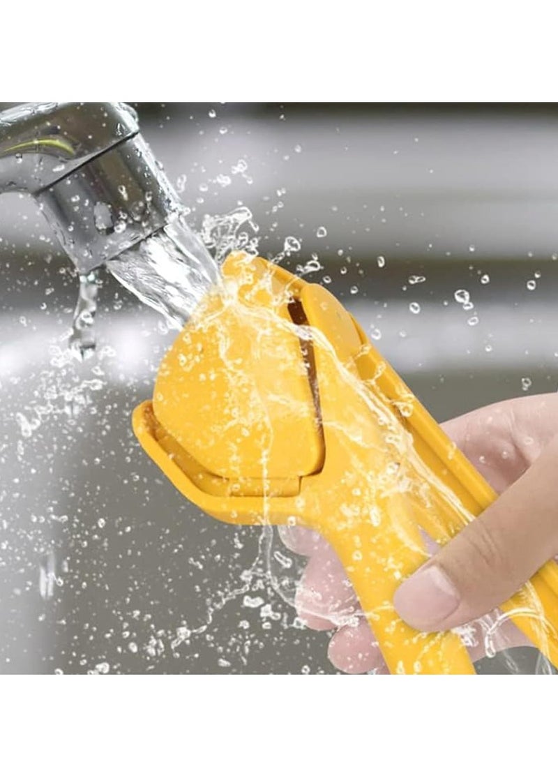 Meetion Lemon Squeezer Citrus Juicer Easy Squeeze Manual Lemon Fluicer That Folds Flat for Space-Saving Storage Manual Press for Extracting the Most Juice Possible for Fruit (Lemon Yellow, 1) - Image 5