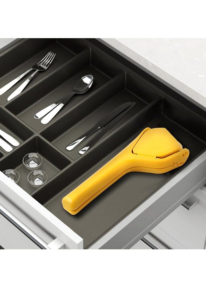 Meetion Lemon Squeezer Citrus Juicer Easy Squeeze Manual Lemon Fluicer That Folds Flat for Space-Saving Storage Manual Press for Extracting the Most Juice Possible for Fruit (Lemon Yellow, 1) - Image 2