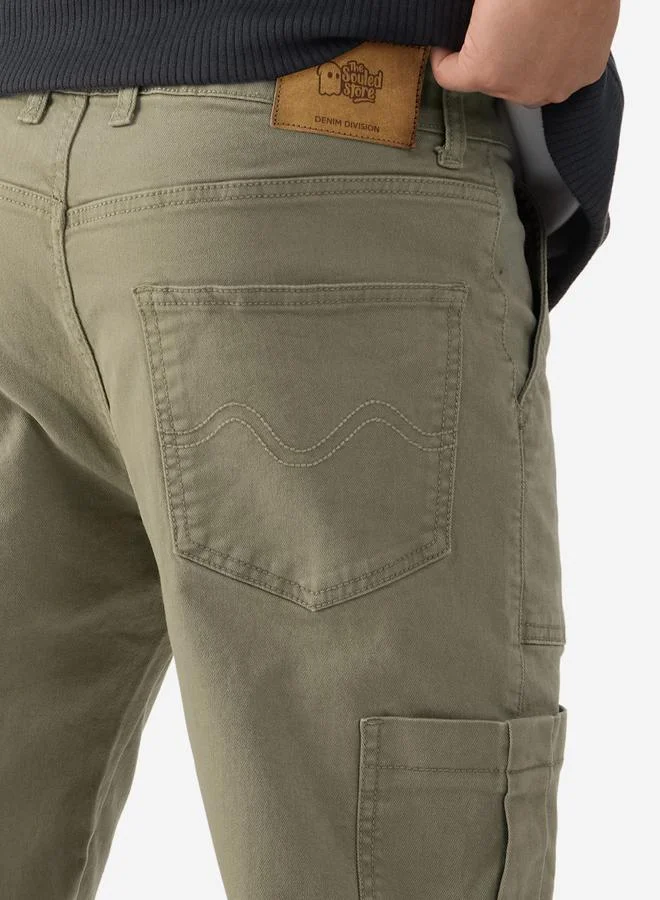 The Souled Store  Men Olive Plain Straight Fit Jeans for Men | Best Price UAE