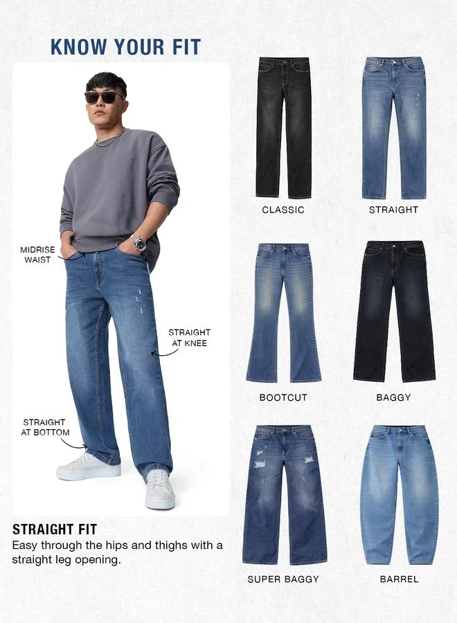 The Souled Store  Men Olive Plain Straight Fit Jeans for Men | Best Price UAE