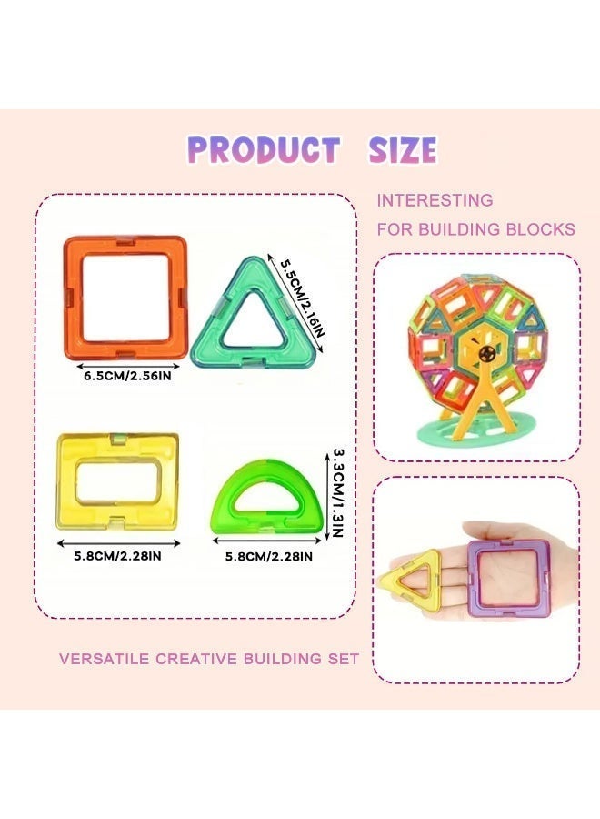 Large Magnetic Building Tiles Set for Kids, Educational Construction Blocks Toy, 40/65 PCS - Image 3