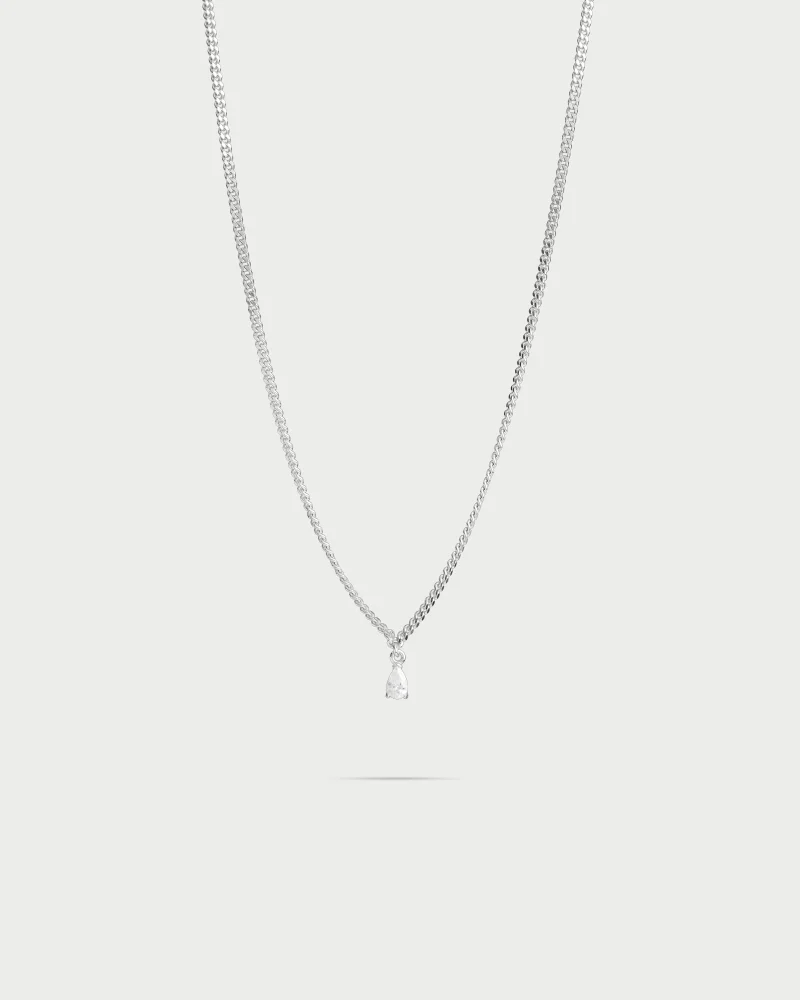 Rue Des Mill Mini groumette choker drop - Rhodium