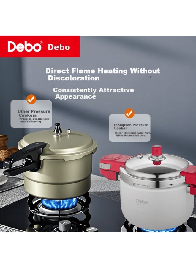 Debo Stainless Steel Pressure Cooker Thickened Fresh-lock Large Capacity Leak-proof Overflow-proof Household Pot
