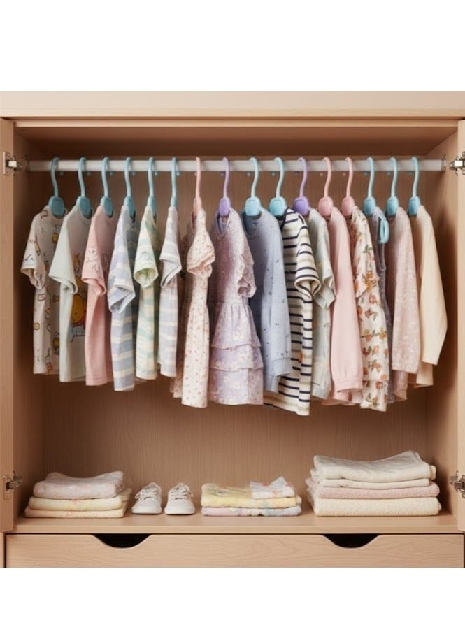 فافيلا طقم شماعات ملابس للاطفال،24 قطعة مانعة للانزلاق، 28 سم - متعدد الالوان- كود 681 - Image 1