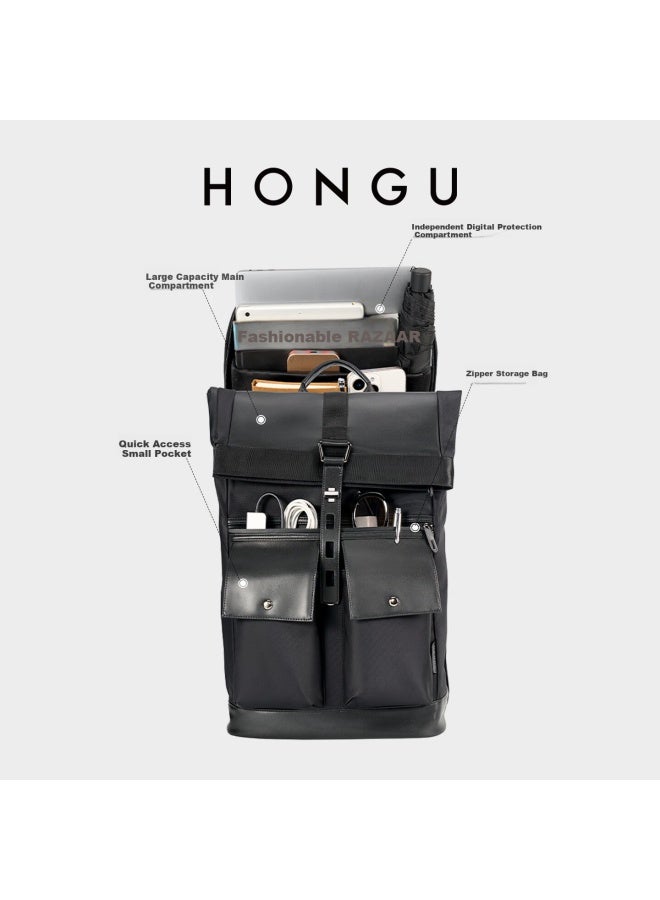Hongu Men's Backpack Commuter Lightweight Business 16-inch Laptop Waterproof Travel Bag Birthday Gift For Boyfriend - Image 4