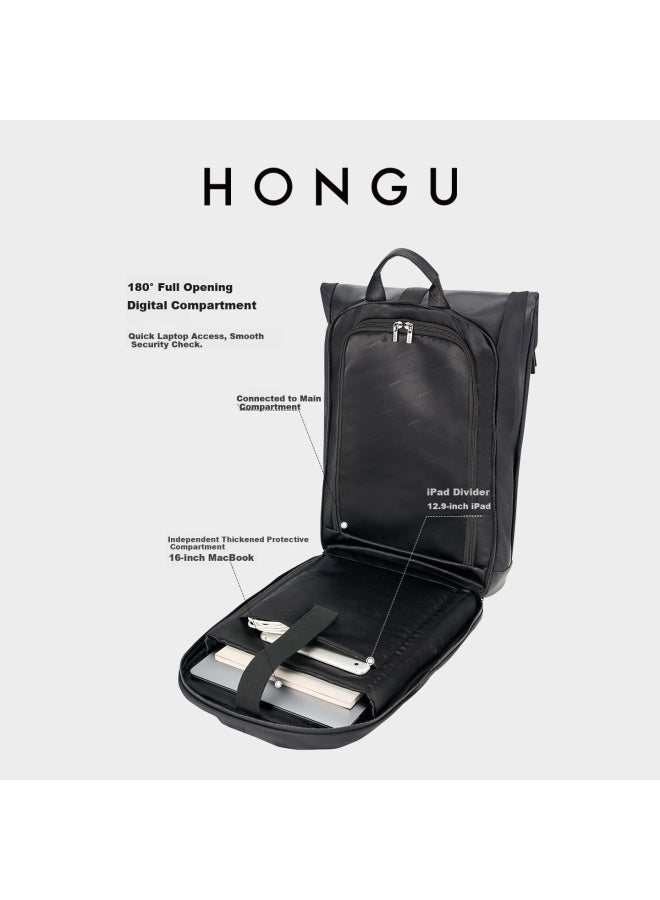Hongu Men's Backpack Commuter Lightweight Business 16-inch Laptop Waterproof Travel Bag Birthday Gift For Boyfriend - Image 3