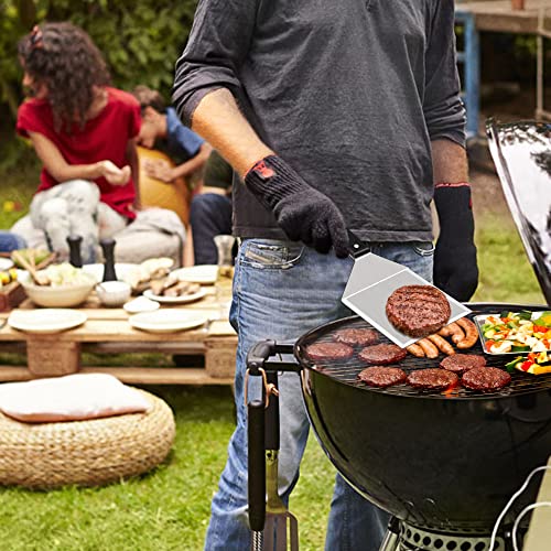 Leonyo Metal Spatula, Heavy Duty Stainless Steel Griddle Burger Spatula, Barbecue Hamburger Turner Grilling BBQ Griddle Accessories, Triple Rivets, Dishwasher Safe - Image 5