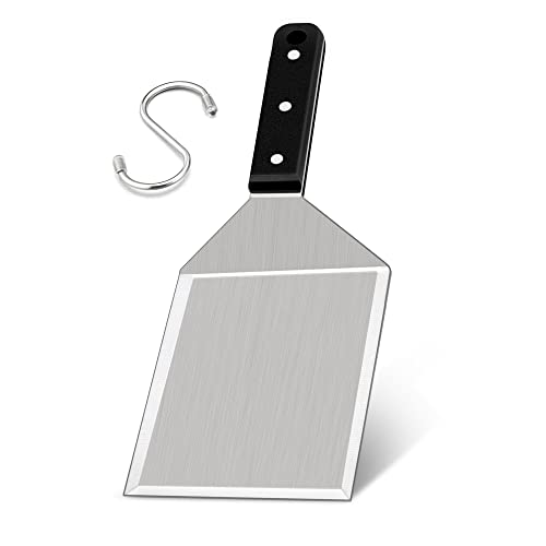 Leonyo Metal Spatula, Heavy Duty Stainless Steel Griddle Burger Spatula, Barbecue Hamburger Turner Grilling BBQ Griddle Accessories, Triple Rivets, Dishwasher Safe - Image 1