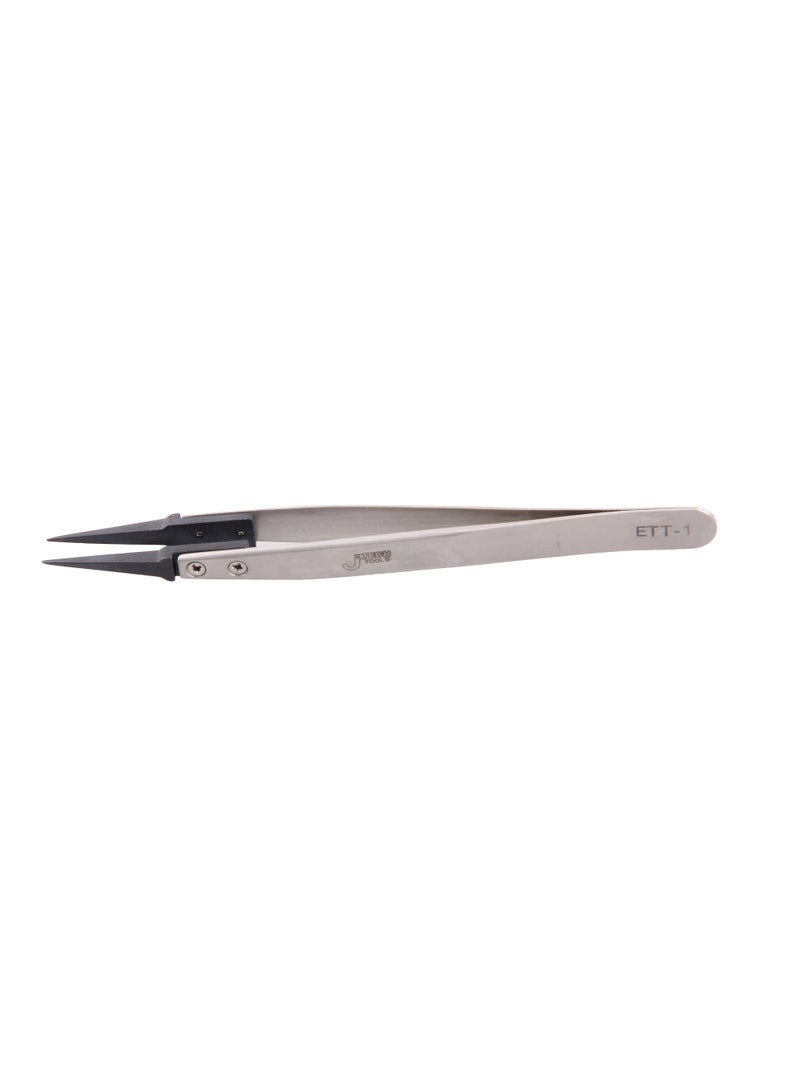 jetechtool Jetech Precision Tweezers, Anti-static Stainless Steel Pointed Tweezers for Electronics, Crafts, Soldering, Welding, Experimental Work, and Jewelry Making Industrial Tweezers, 130mm - ETT-1 - Image 1