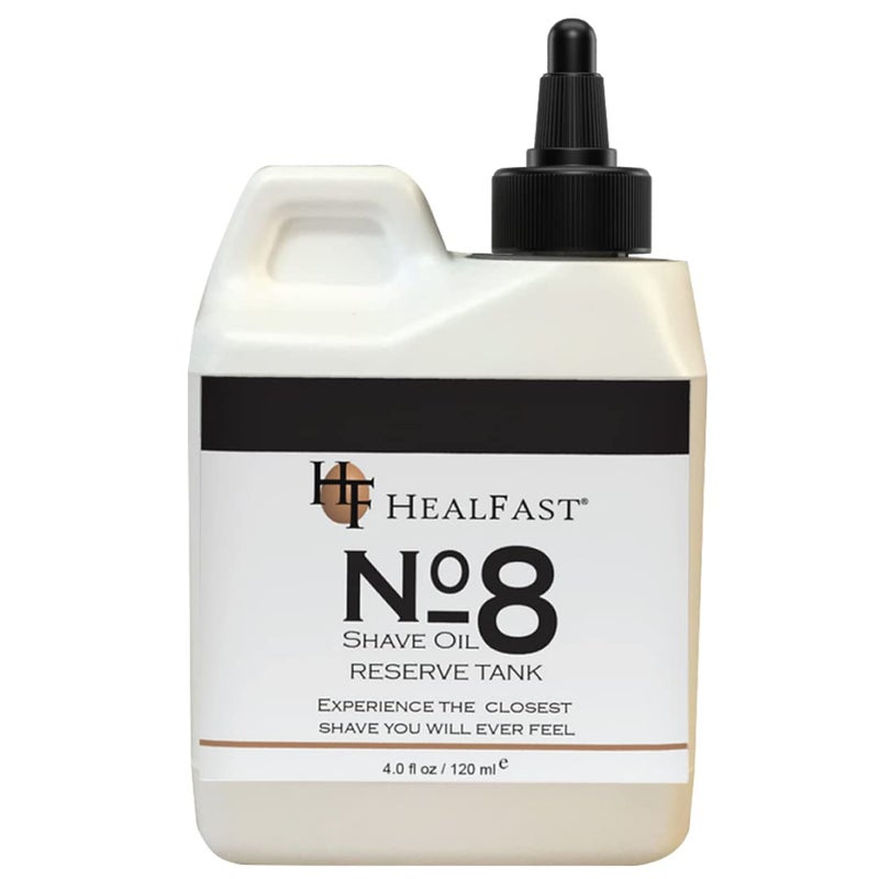 No 8 Shaving Oil Reserve Tank 4 Oz  Softens Cleanses Pores  Prevents Razor Drag Burn  Ingrown Hairs  Shave Oil for Men  Women  Can be used Before  AfterShave