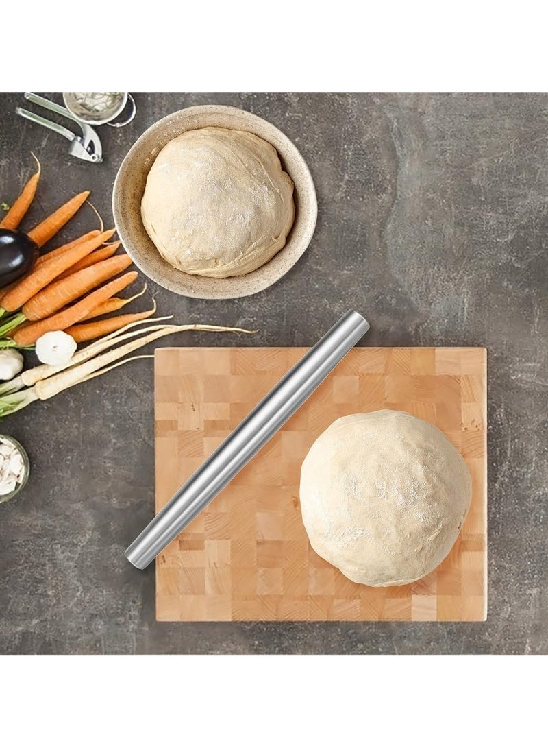 DubaiGallery Baking Dough Roller, Stainless Steel Durable Practical Roll Pin Punch Set Small Rolling Pin for Kitchen for Baking for Cooking - Image 4