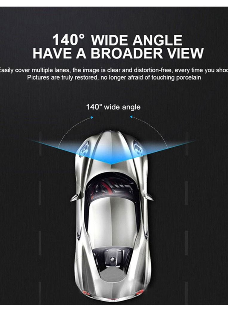 Furtey - 1080P 3.0IPS Display Screen Tachograph, 140 Degree Wide Angle, Front+Rear Dual Lens Car Video Drive Recorder, Enhanced Night Vision Support Loop Recording - Image 1