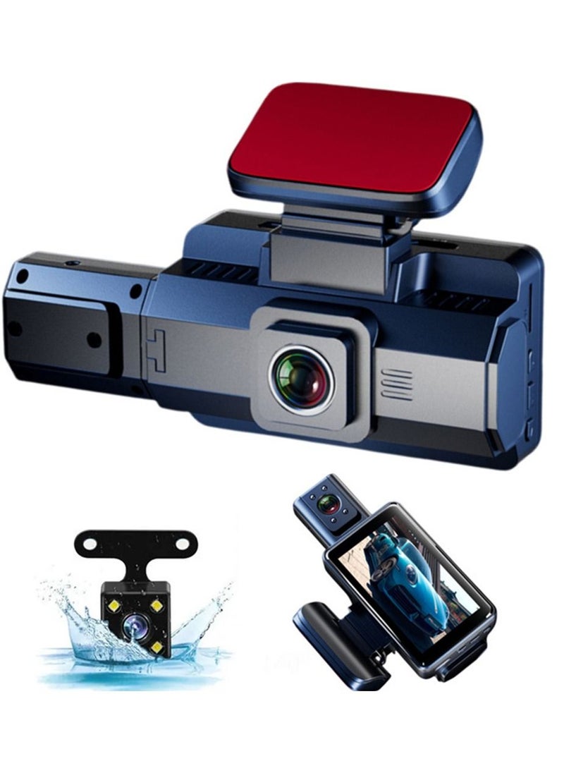 Furtey - 1080P 3.0IPS Display Screen Tachograph, 140 Degree Wide Angle, Front+Rear Dual Lens Car Video Drive Recorder, Enhanced Night Vision Support Loop Recording - Image 1