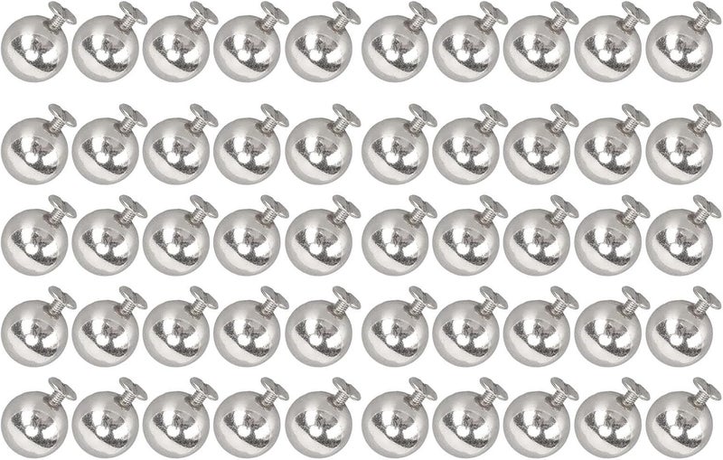 Odor free color aqxreight 50 Set Sphere Rivet Kit Iron Soild 10mm Diameter Sphere Stud Kit with 6mm Screws for Leather Crafts Clothing Boots Handbags Silver Making It Secure Pro Rivet KitSphere (Silver) Advanced minimal build Modern color selections Global light sturdy raw material All user friendly build Smooth joint Multi-price design picks Multi-purpose All governorates deliver Yearly optimized delivery route Longevity upgraded craftsmanship Assorted trendy color picks Market multi-use trusted quality Single & bulk use compatible In-Kingdom stored commodity Easy clean surface General compatible design Global mainstream design picks Systematic nationwide ship Gulf climate tested upgraded quality Wear resistant Individual & group usable Popular practical build Multi option design Reliable daily use design - Image 2