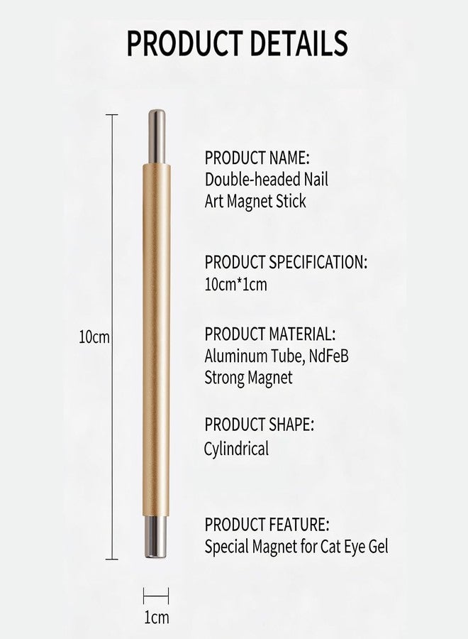 SIMAYKUWA Cat Eye Magnet for Nails, Double Ended Cylindrical Nail Magnet Tool with Round Magnetic Bead-3.9 Inch - Image 4