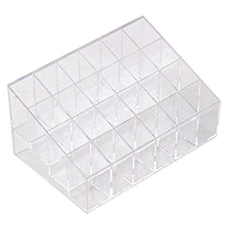 Cpixen Transparent Acrylic 24 Lipstick Display Stand Case Casket Makeup Holder Cosmetic Storage Box (Multi Color) - Image 5
