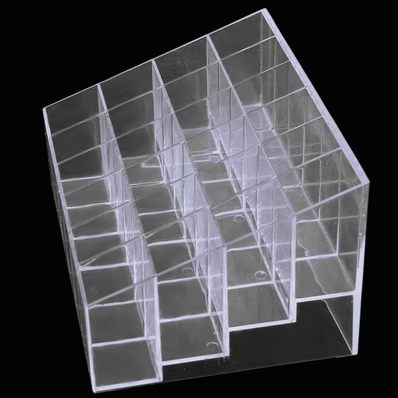 Cpixen Transparent Acrylic 24 Lipstick Display Stand Case Casket Makeup Holder Cosmetic Storage Box (Multi Color) - Image 4