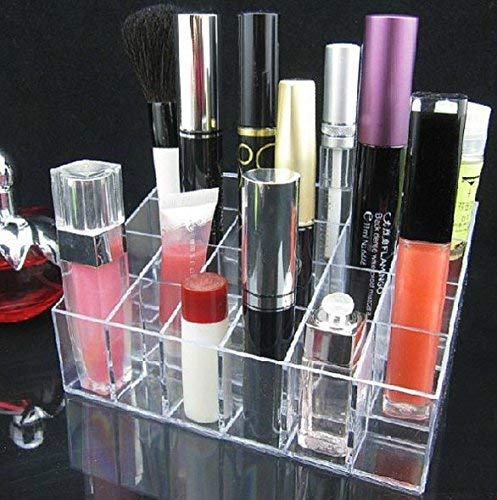 Cpixen Transparent Acrylic 24 Lipstick Display Stand Case Casket Makeup Holder Cosmetic Storage Box (Multi Color) - Image 2