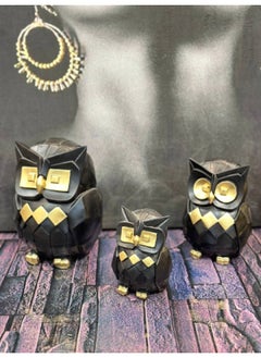 Generic Three-piece owl set, plaster material, large size  - Image 2