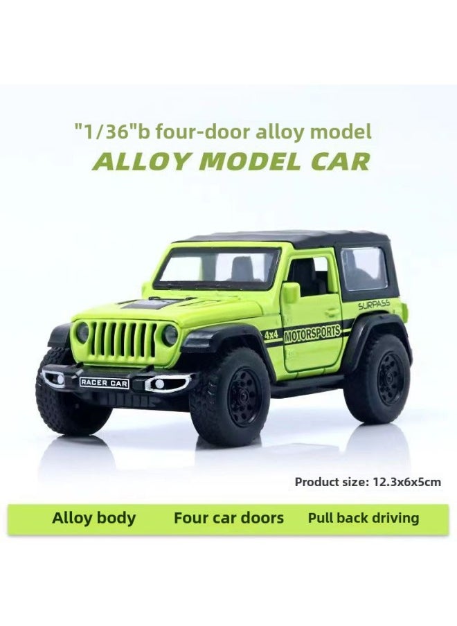 1:36 Alloy Sports Car Off-road Vehicle Model Children Boy Toy Car Back Force Door Car Ornaments Blind Box Wholesale-Color:Radar Red  - Image 4
