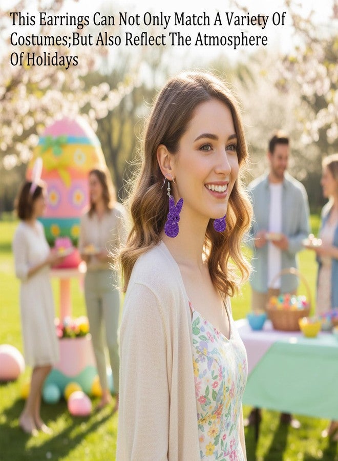 MIRJXB Easter Earrings, Bunny Design Holiday Jewelry Collection for Women, 4-Pair Set for Easter Celebrations and Gift Giving, Pink Earrings and Easters Decor - Image 3