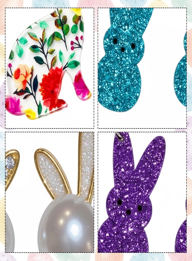 MIRJXB Easter Earrings, Bunny Design Holiday Jewelry Collection for Women, 4-Pair Set for Easter Celebrations and Gift Giving, Pink Earrings and Easters Decor - Image 4