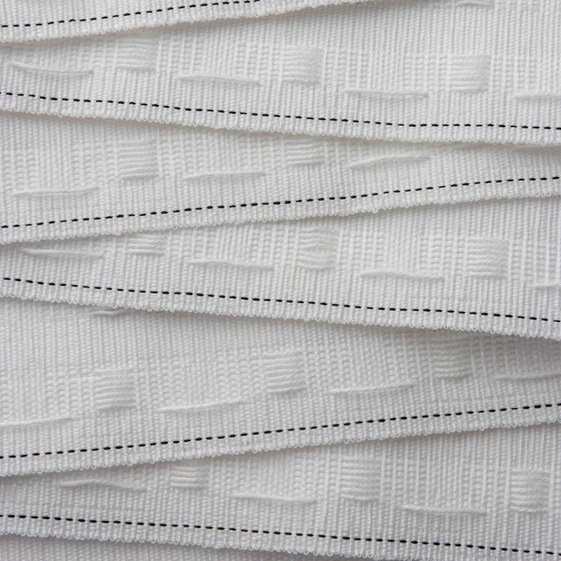 Realm White Pencil Pleat Curtain Header Tape Detachable Curtain Sizes 25mm 1 Inch 50mm 2 Inch 75mm 3 Inch 50mm  2 Inch  10 Metres