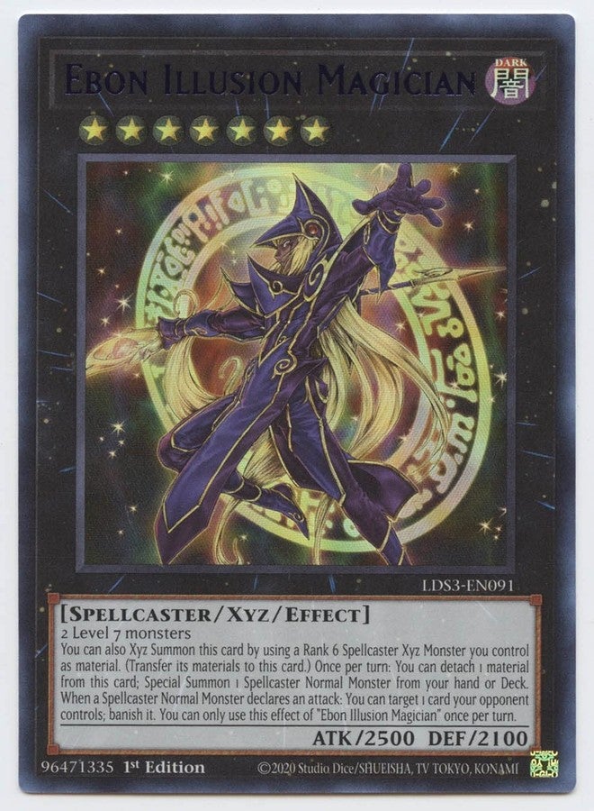 Ebon Illusion Magician (Blue) - LDS3-EN091 - Ultra Rare - 1st Edition