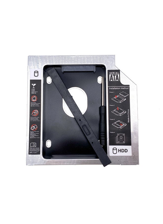 Generic - Laptop Optical Drive Bracket 2.5 "Mechanical SSD Bracket Aluminum SATA3 Optical Drive Bits Solid State Drive Bracket-Color:12.7mm Hard Drive Bracket - Image 1
