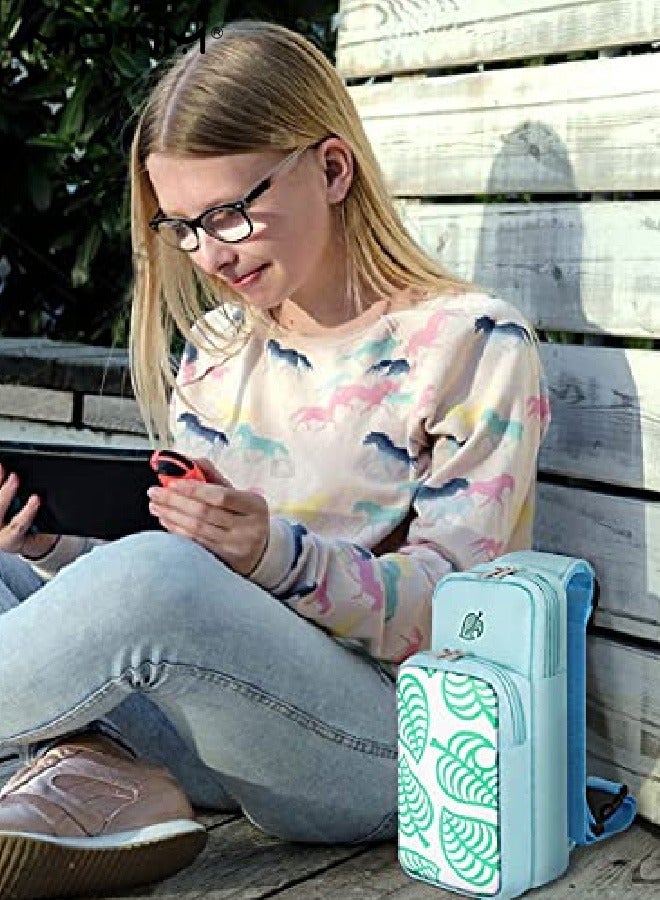 Travel Bag for Nintendo Switch/Lite/OLED, Portable Crossbody Bag Carrying Case, Scratch-Resistant and Waterproof, Games Accessories Console & Dock Charger
