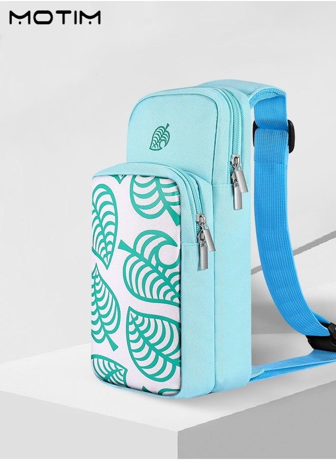 Motim Travel Bag Crossbody Bag Compatible with Nintendo Switch & Switch Lite, Carrying Case Portable Carrying Backpack for Animal Crossing, Games Accessories Console & Dock Charger  - Image 1