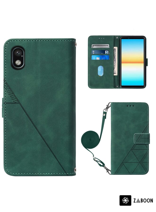 Zaboon Protective Case For Samsung Galaxy A13 5G Skin Feel Crocodile Texture Magnetic Clasp Horizontal Flip PU Case with Holder & Card Slots & Wallet - Image 1