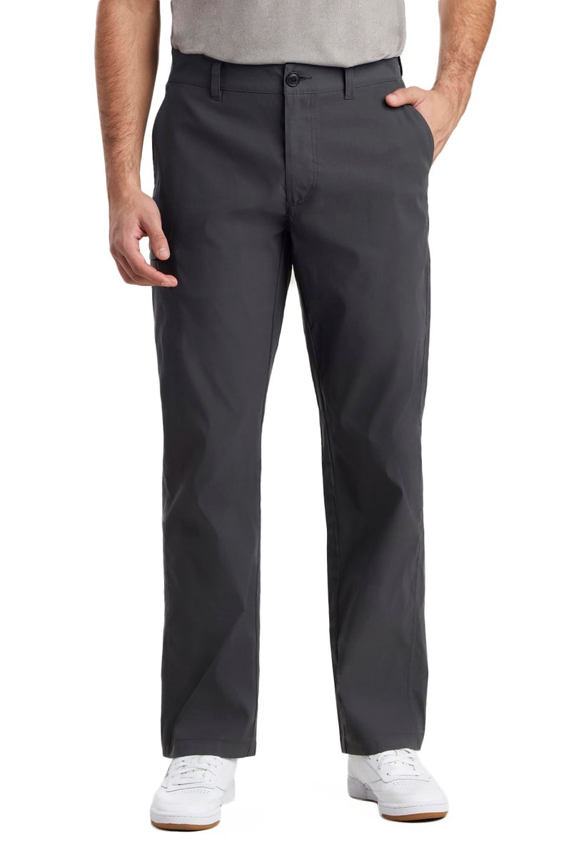 UNIONBAY mens Rainier Lightweight Comfort Travel Tech Chino Hiking Pants Charcoal 32W x 32L US