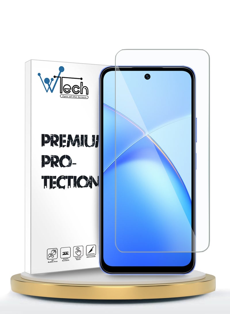 Wtech Infinix Smart 10 Plus / Infinix Smart 10 4G 2025 WTech Premium Series Curved Edges 9H 2.5D Tempered Glass Screen Protector (MSG9CN) - Clear - Image 1