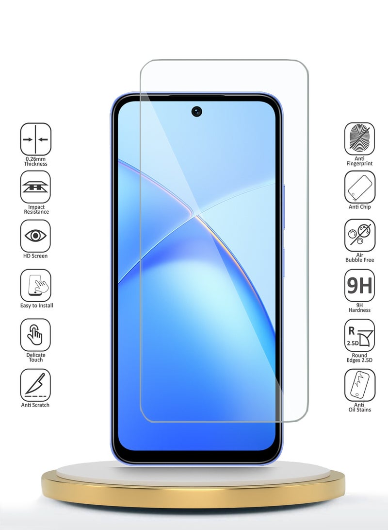 Wtech Infinix Smart 10 Plus / Infinix Smart 10 4G 2025 WTech Premium Series Curved Edges 9H 2.5D Tempered Glass Screen Protector (MSG9CN) - Clear - Image 2