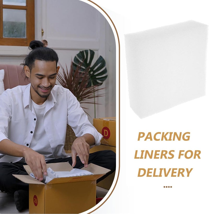 يدوم طويلاً BESTonZON، 4 قطع من ألواح الرغوة البيضاء المزودة بخرز، مقاس 15×15×5 سم، لاستخدامها كوسادات داخلية للتغليف لأغراض الشحن والحرف اليدوية - Image 3