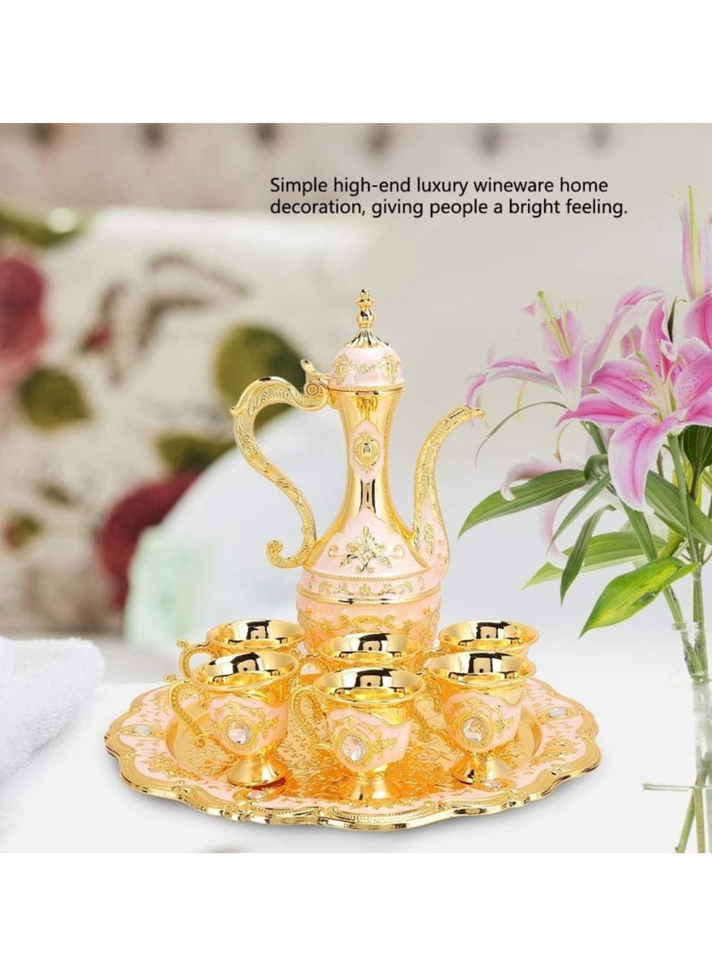 General - Vintage Turkish Coffee Pot Set, Turkish Tea Set with 6 Coffee Cups, One Person Teapot and Cup Set, Family Tea Table Decorative Tea Set, Wedding Gift, Family Tea Party - Image 1