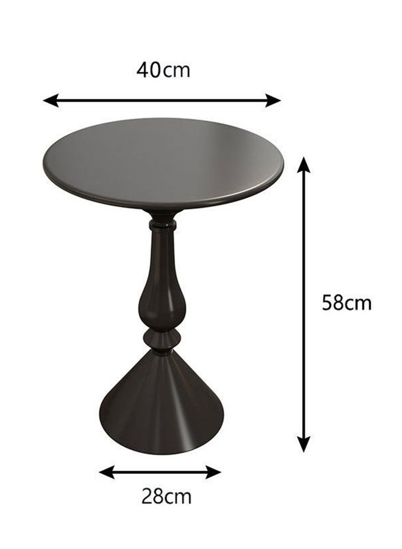 JOGAMS Coffee Table Sofa Side Decorative Small Space Living Room Bedroom Patio Vintage Metal End Table Service Table Metal Iron Outdoor Round Table Weather Resistant Anti Rust Outdoor - Image 2