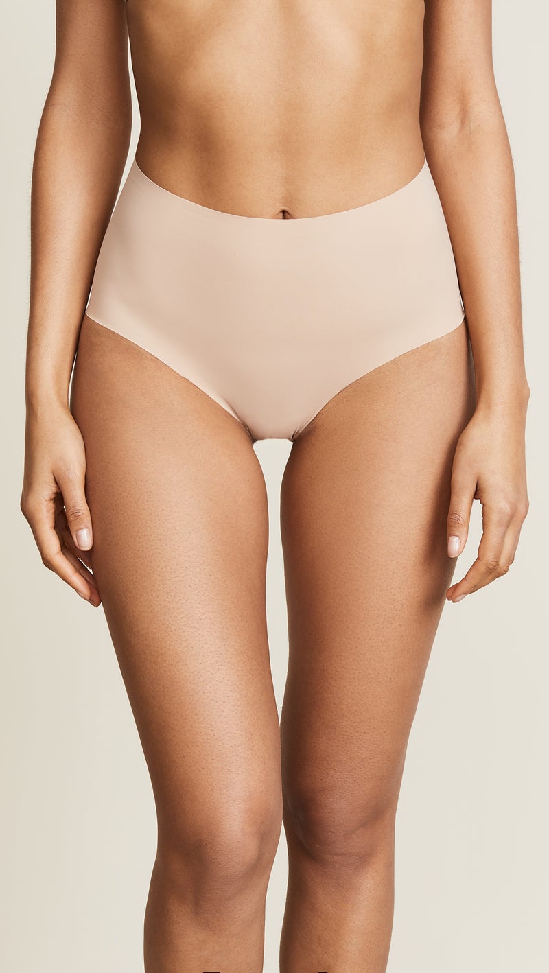 commando Classic High-Rise Bikini | Seamless High-Waist Panty | Luxe Microfiber Fabric | Raw-Cut Edges for Invisible Comfort | Beige, M/L - Image 2