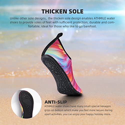 ATHMILE Water Shoes for Women Men Quick-Dry Aqua Socks Swim Beach Barefoot Yoga Exercise Wear Sport Accessories Pool Camping Must Haves Adult Youth Size - Image 3