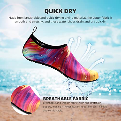 ATHMILE Water Shoes for Women Men Quick-Dry Aqua Socks Swim Beach Barefoot Yoga Exercise Wear Sport Accessories Pool Camping Must Haves Adult Youth Size - Image 5
