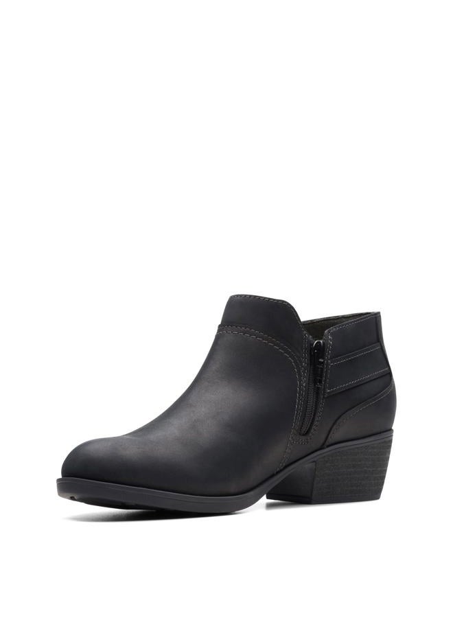 clarks Women's Charlten Grace Ankle Boot, Black Oily, 38 EU - Image 4