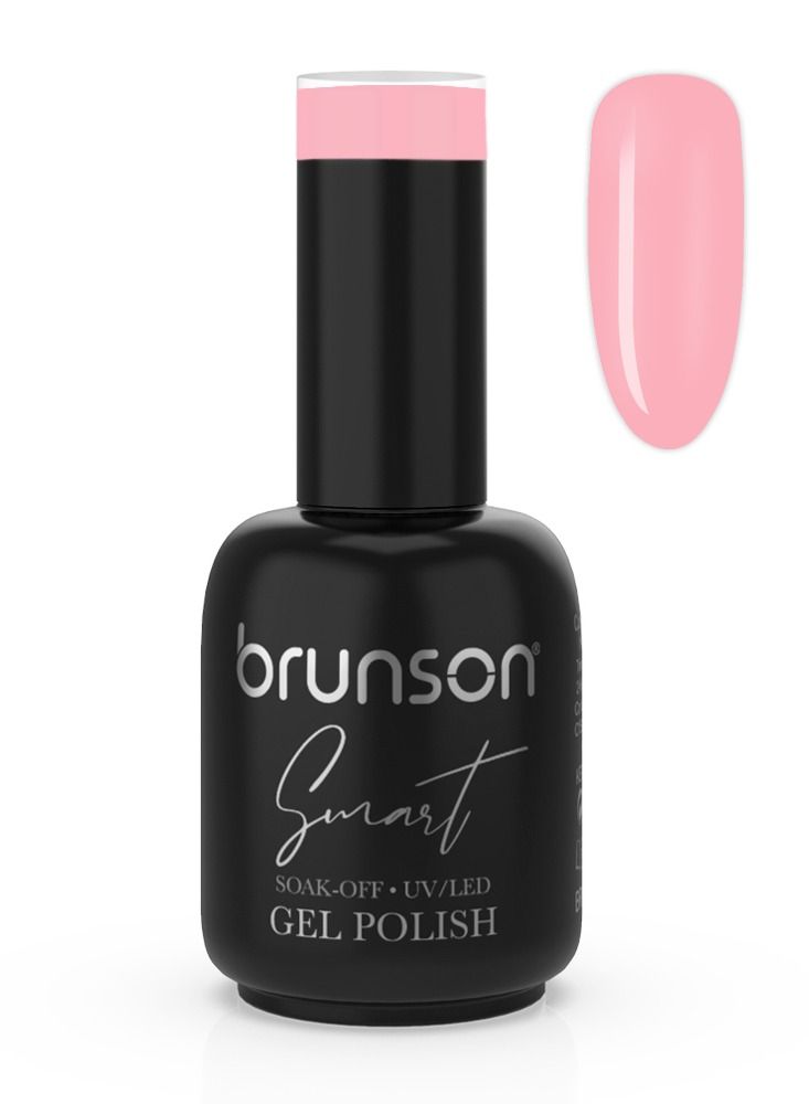 brunson Gel Nail Polish, 15ml Smart Gel Nails Glossy Shine Finish Long Lasting Soak off UV/LED Gel Polish for Nail Art French Manicure Pedicure Salon Quality Chip Resistant Gel Nail Extensions BSM018