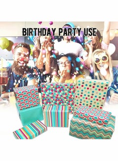 Y&D Birthday Gift Wrapping Paper Set Included 6 Pack Wrap with Ribbon, Sticker and Tape, for Birthday, Weddings, Graduations, Boys, Girls, All Occasion  - Image 2