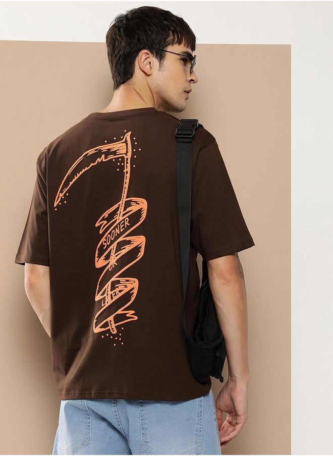 Difference of Opinion Oversized Graphic Print Round Neck T-Shirt by Styli  - Image 1